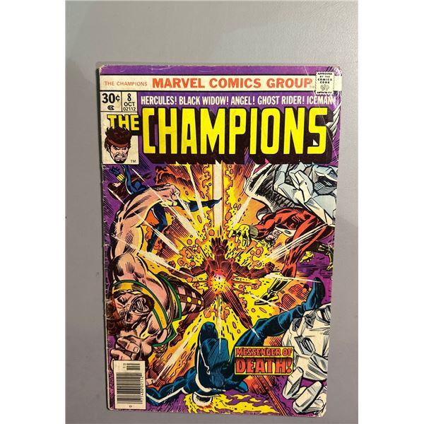 The Champions #8 (Marvel, 1976) Ghost Rider, Black Widow, Bronze Age
