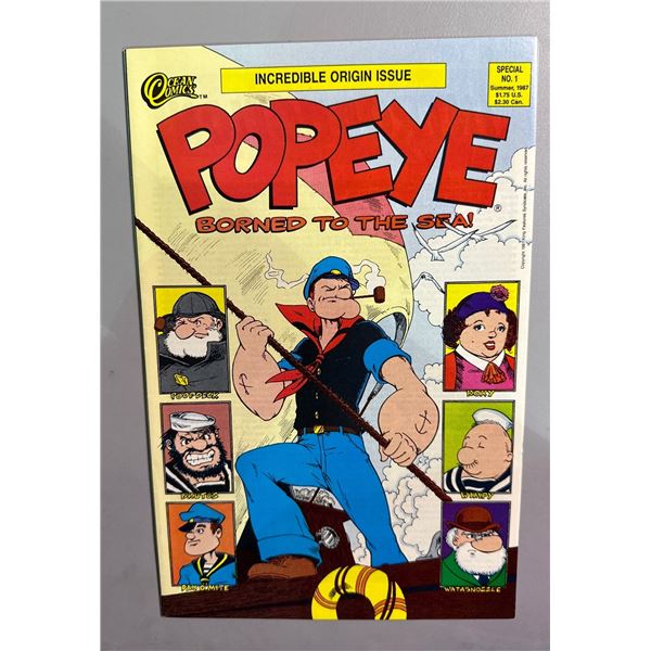 Popeye Special #1 (Ocean Comics, 1987) Borned to the Sea! Origin Issue