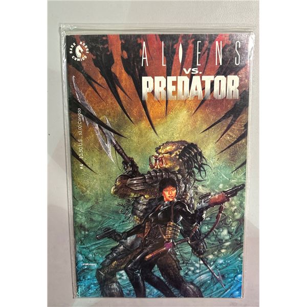 Aliens vs. Predator #4 (Dark Horse Comics, 1990) Dave Dorman Cover Art
