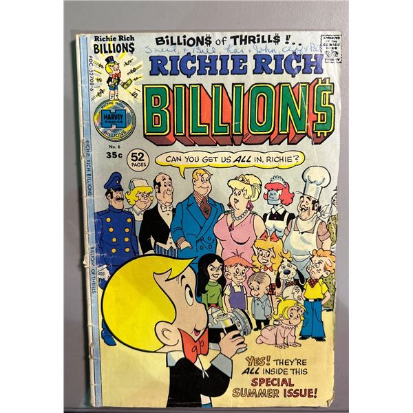 Richie Rich Billions #6 (Harvey Comics, Oct 1975) Special Summer Issue