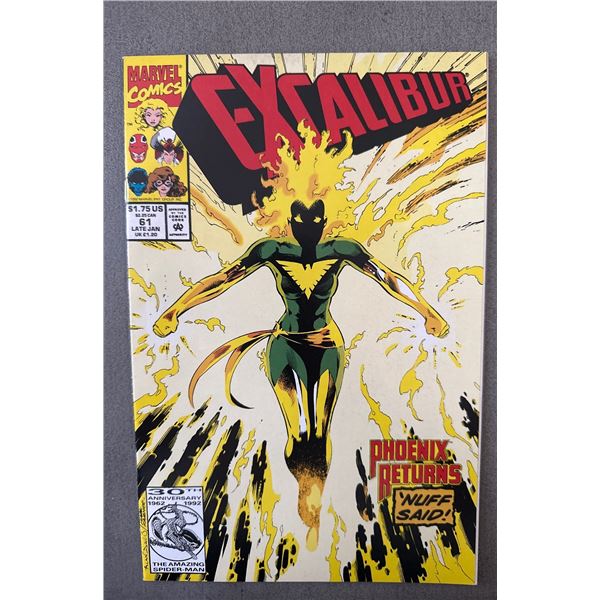 Excalibur #61 (Marvel, 1992) Phoenix Returns, Nuff Said!, Spider-Man Anniv