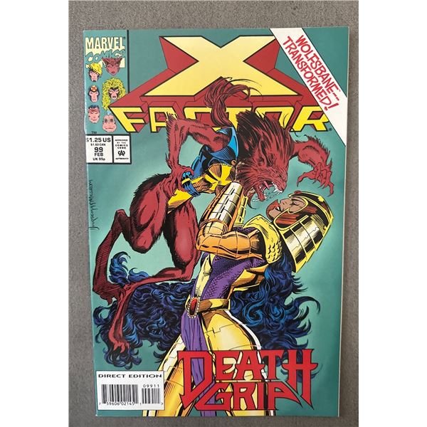 X-Factor #99 (Marvel, 1990) Death Grip - Wolfsbane Transformed