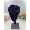 Image 1 : 10 X  4.3 INCH  HIGH GRADE URUGYAN AMETHYST CLUSTER ON METAL STAND