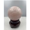 Image 4 : 16 1/2 INCH CIRCUMFERENCE  ROSE QUARTZ SPHERE FROM BRAZIL