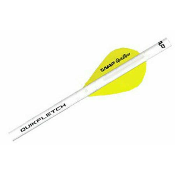 NAP Quikfletch Quikspin 2" Yellow/White (6-Pack)