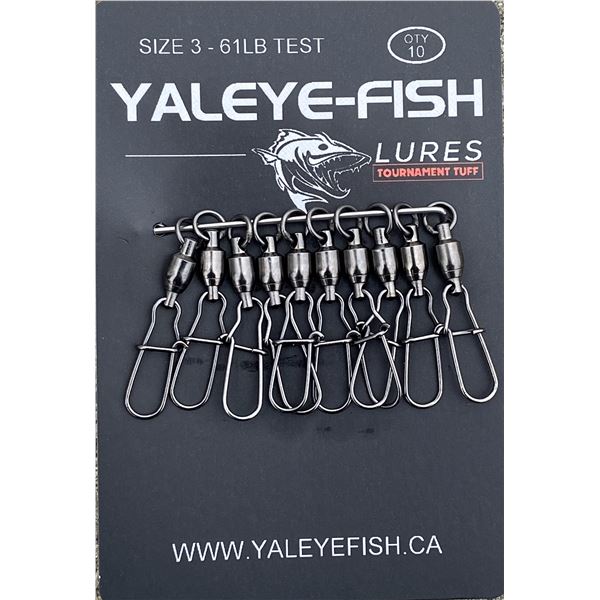 Yaleye-Fish Lures Snap Swivel Size 3 (10 Pack)