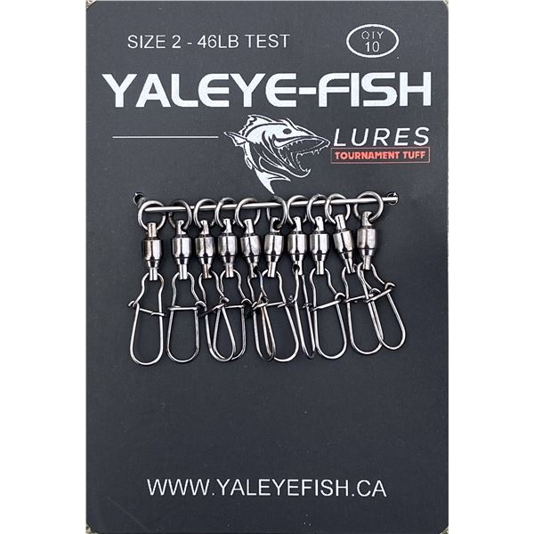 Yaleye-Fish Lures Snap Swivel Size 2 (10 Pack)