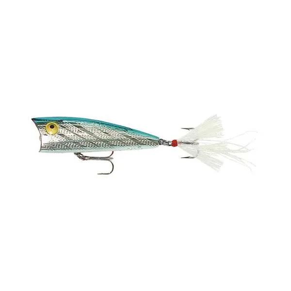 Rebel Pop-R Topwater Bait Silver/Blue 2.5" 1/4oz