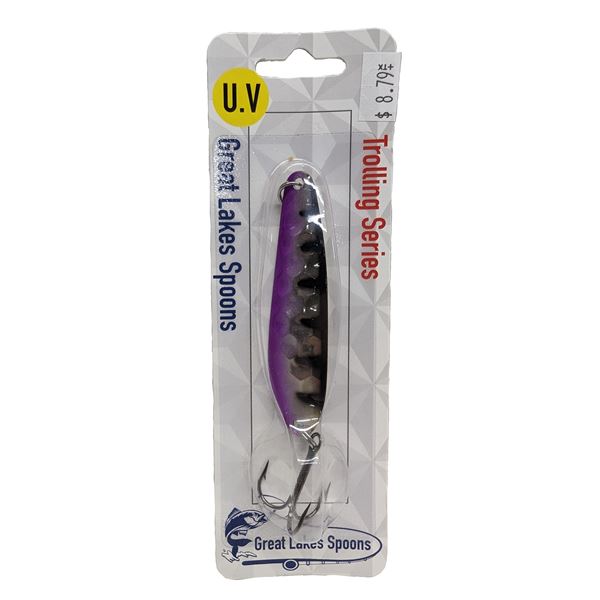 Great Lakes Spoons Silver/Trolling Series  Purple Chicken 3-1/4"