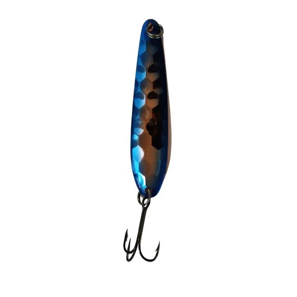 Great Lakes Spoons Silver/Trolling Series  Blue Monkey Puke 3-1/4"