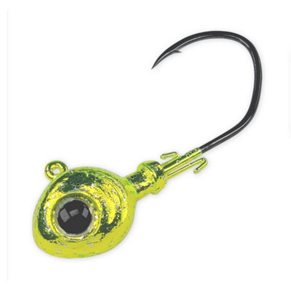 Gamakatsu 440414-CC-1/2 MaxEye Jig Swim Head, Lead, Dual Keepers, Big Eye, 4/0 Big River Jig Hook, C