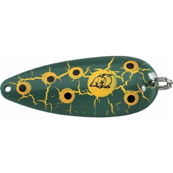 Eppinger Dardevle, Devle Dog Spoon Crackle Frog 1 oz - 28 Gr Nickel Back
