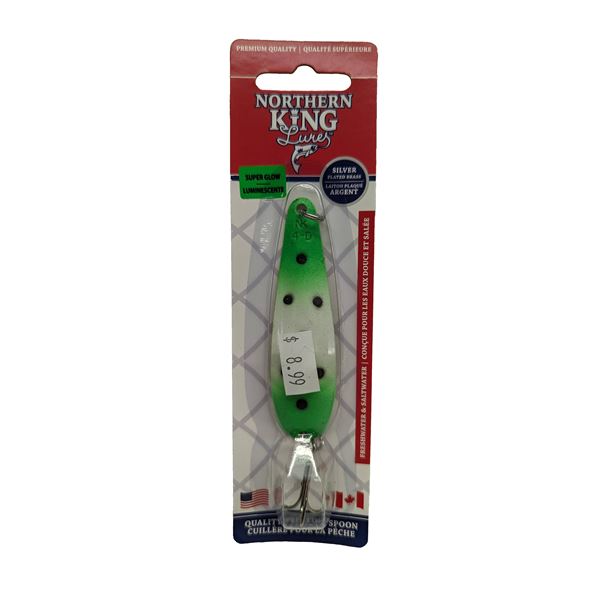 Northern King Lures Trolling Spoon Glowing Frog 2/5oz