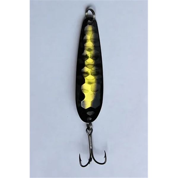 Great Lakes Spoons Silver/Trolling Series  Black Monkey Puke 3-1/4"