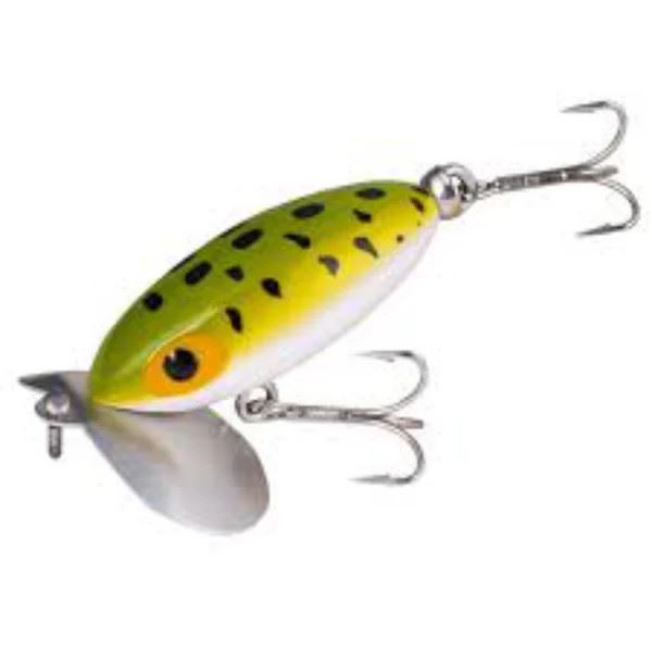 Arbogast Jitterbug Fishing Lure Frog/White Belly 2 1/2"