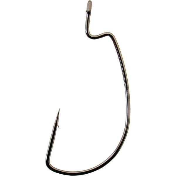 Gamakatsu 242414 Deep Throat Extra Wide Gap Worm Hook, Size 4/0 Needle Point, Offset, Ringed Eye, NS
