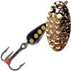 Image 1 : Panther Martin Spinner Hammered Gold Spinner/Black w/ Yellow Dots Size 2 (1/16oz)