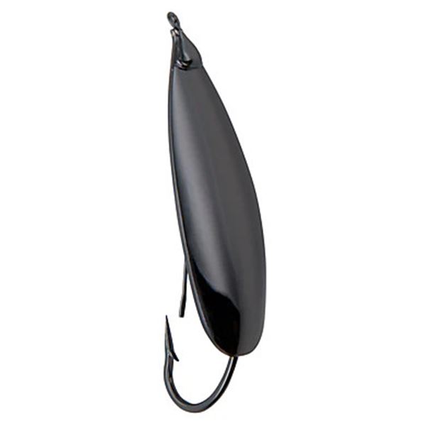 Johnson Silver Minnow  Weedless Spoon Black 2.5 1/2 OZ