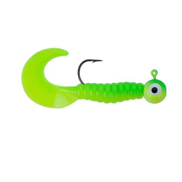 Johnson Swimming Grubs Chartreuse/Green 1/8 oz