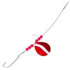 Image 1 : Eagle Claw QLPRRW-1/0 Lazer Pike Spin Rig, Size 1/0 Hook, Red/ White