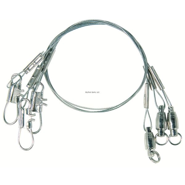 Eagle Claw QLSBBB30-9 9" Ball Bearing Steel Leaders, 30lb Test 3Pk