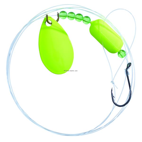 Eagle Claw QLWFRCH1-4 Lazer Walleye Floating Rig, Single Size 4 Hook Chartreuse