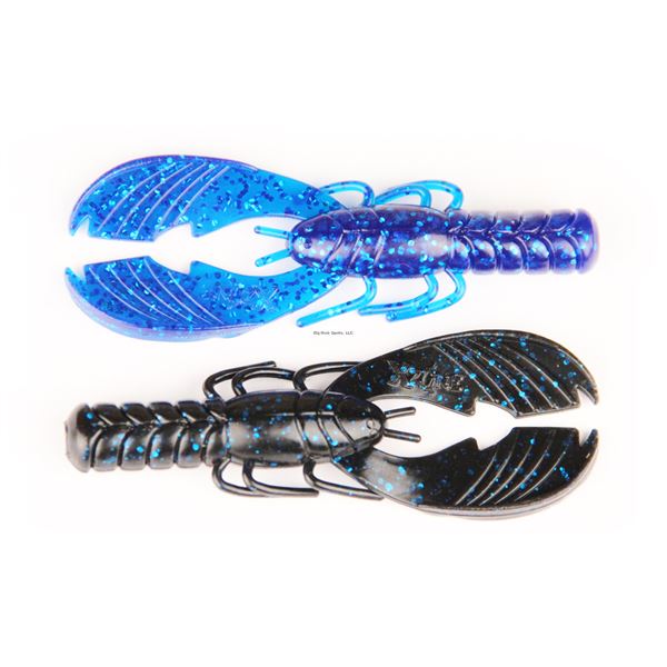 X Zone 10912 4" Muscle Back Craw Black Blue Laminate, 7pk