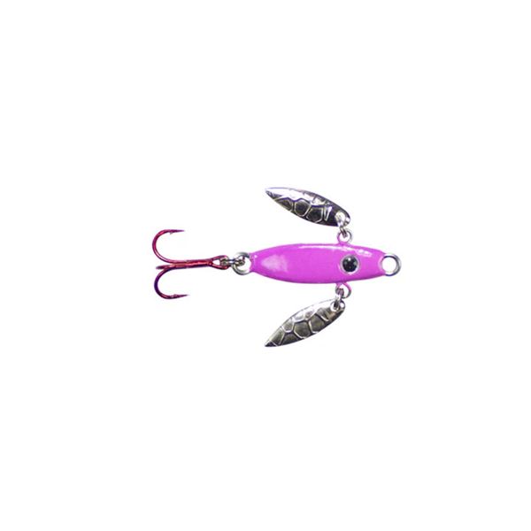 Lunkerhunt Lead Icy Glide Jig Fluorescent Pink Glow 1/8oz