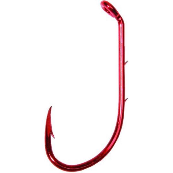 Eagle Claw L181RGH-1 Lazer Sharp Baitholder Hook, Size 1, Barbed Forged, 2 Sliced Shank, Offset, Dow
