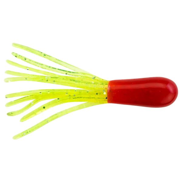 Johnson Crappie Buster Tubes Red/Chartreuse Sparkles 1 3/4"