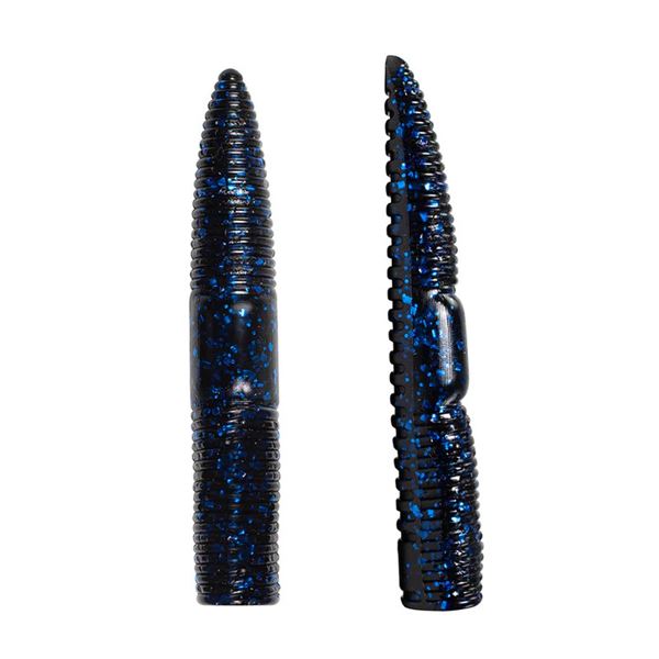 Lunkerhunt Finesse Worm 1/4oz (8-Pack) Black Blue Fleck 3"