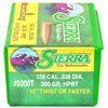 Image 1 : Sierra Matchking 338 Cal .338 Dia 300 Grain HPBT 10" Twist or Faster (50 Count)