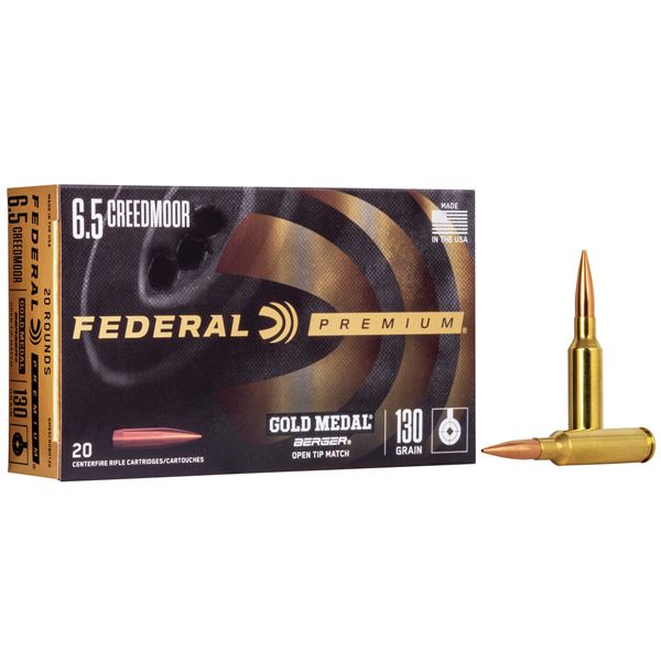 Federal Premuim 6.5 Creedmoor Gold Medal Berger 130 Grain (20 Rounds)