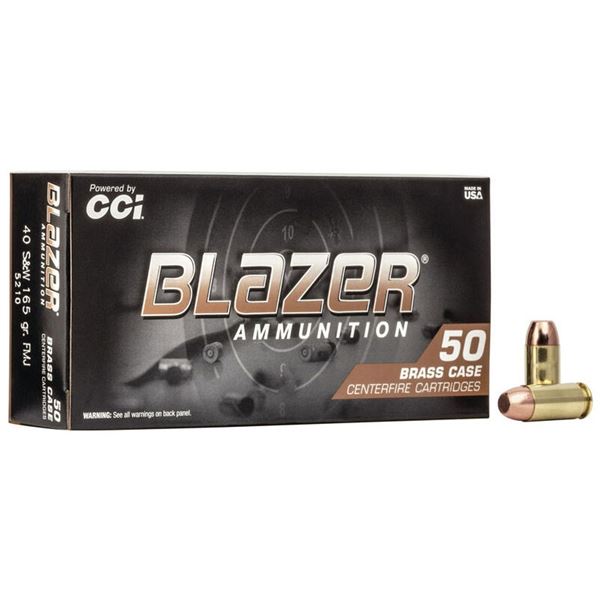 CCI Blazer 40 S&W 165 Grain FMJ (50 Rounds)
