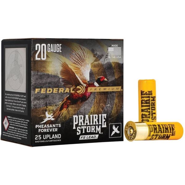 Federal Premium Prairie Storm FS Lead 20 Gauge 2 3/4" 1 oz #6 (25 Rounds)