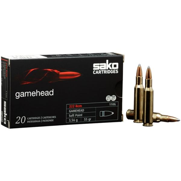 Sako Gamehead 222 Rem 55 Grain (20 Cartridges)