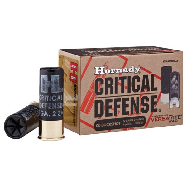 Hornady Critical Defense 12ga 00 Buckshot (10 Rounds)