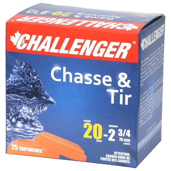 Challenger 20 Gauge 2 3/4" #3 Steel 7/8oz (25 Rounds)