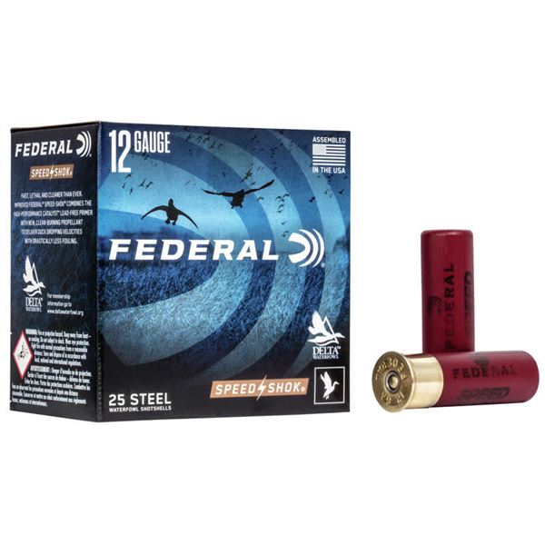 Federal Speed Shok 12 Gauge 3" 1 1/8 oz #4 Steel (25 Rounds)