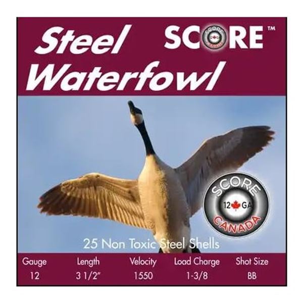 Score Steel Waterfowl 12 Gauge 2 3/4" 1 1/16oz BB (25 Rounds)