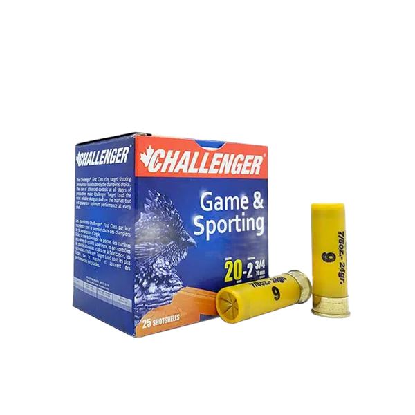 Challenger Game & Sporting 20 Gauge 2 3/4" Shot #9 (25 Rounds)