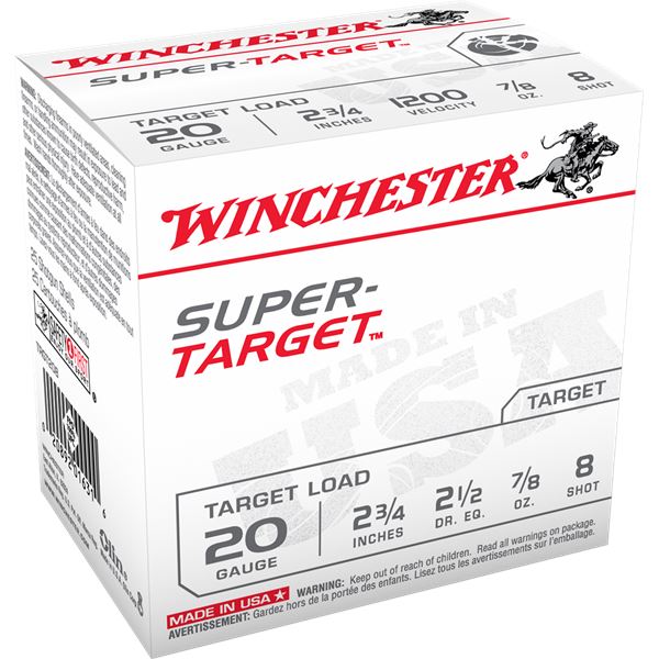 Winchester Super Target 20 Gauge 2 3/4" #8 (25 Rounds)