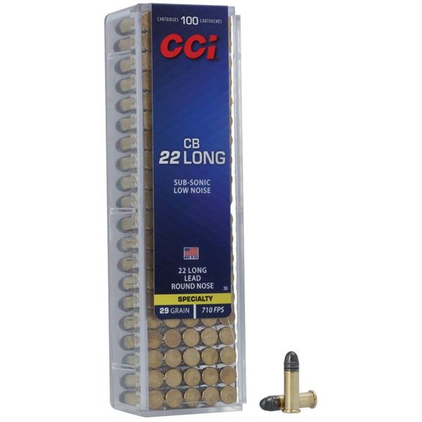 CCI CB 22 Long 29 Grain Lead Round Nose Sub-Sonic (100 Rounds)