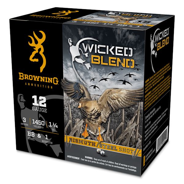 Browning Wicked Blend 20 Gauge 3" 1 oz #2 & 4 Steel Bismuth (25 Rounds)