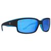 Image 1 : Calcutta Blackjack Polarized Sunglasses Matte Black/Blue Back Frame Blue Mirror Lens