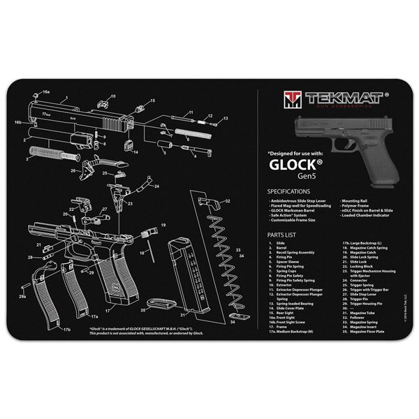 TekMat Glock Gen 5 Gun Cleaning Bench Mat