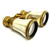 Image 1 : Antique French Mother-of-Pearl Brass Opera Glasses
