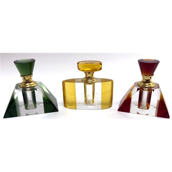 Mid-Century Modern Crystal Perfume Bottles
