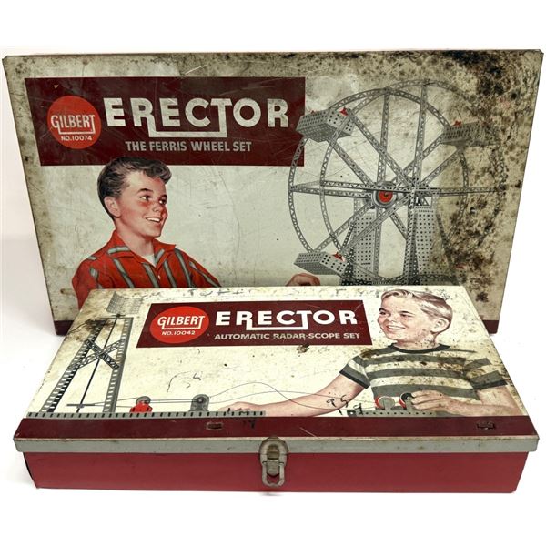 Vintage Gilbert Erector Junior Engineers Toy Sets