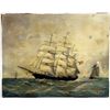 Image 1 : 19th c. Clipper Ship Oil on Canvas Painting
